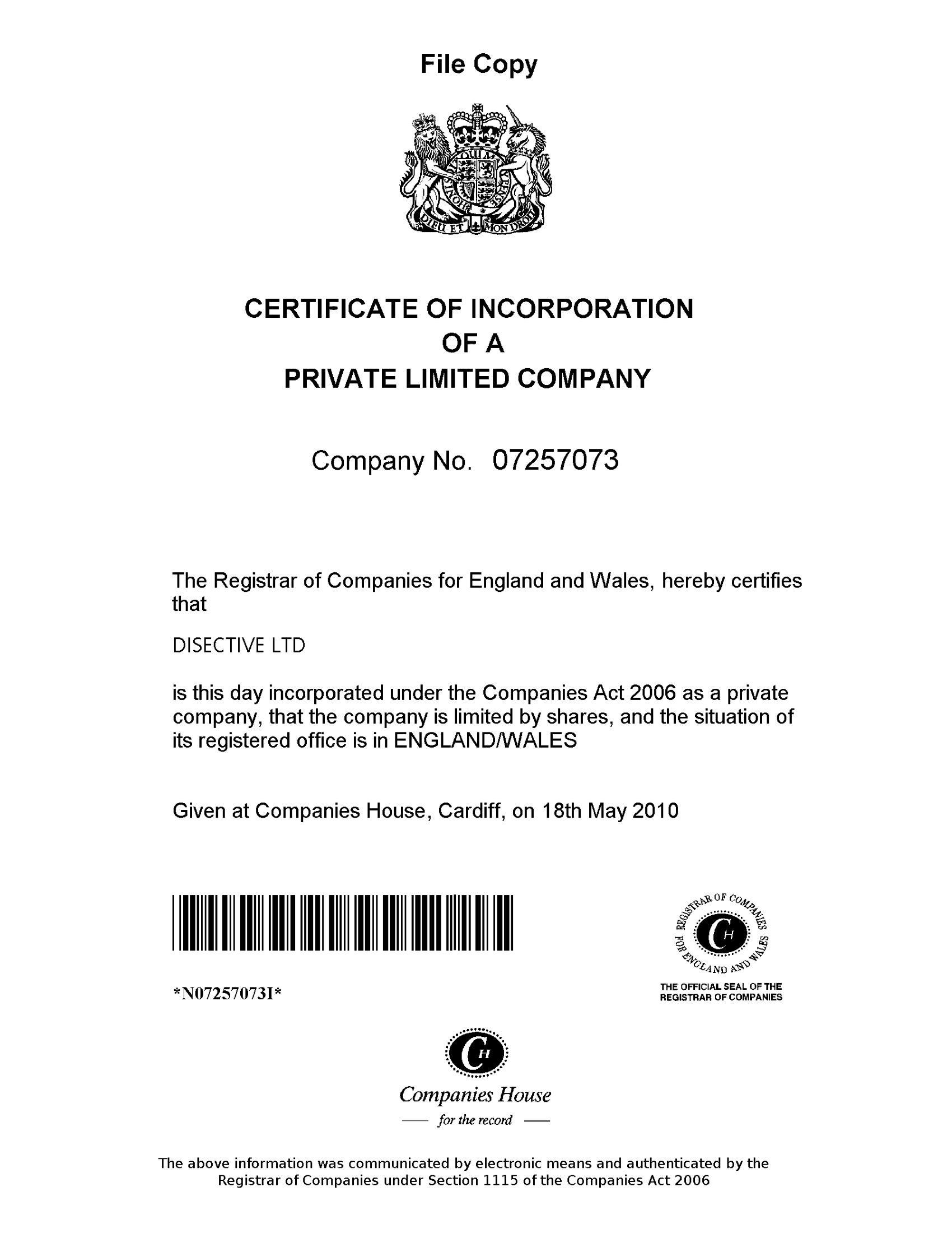 Certificate Preview